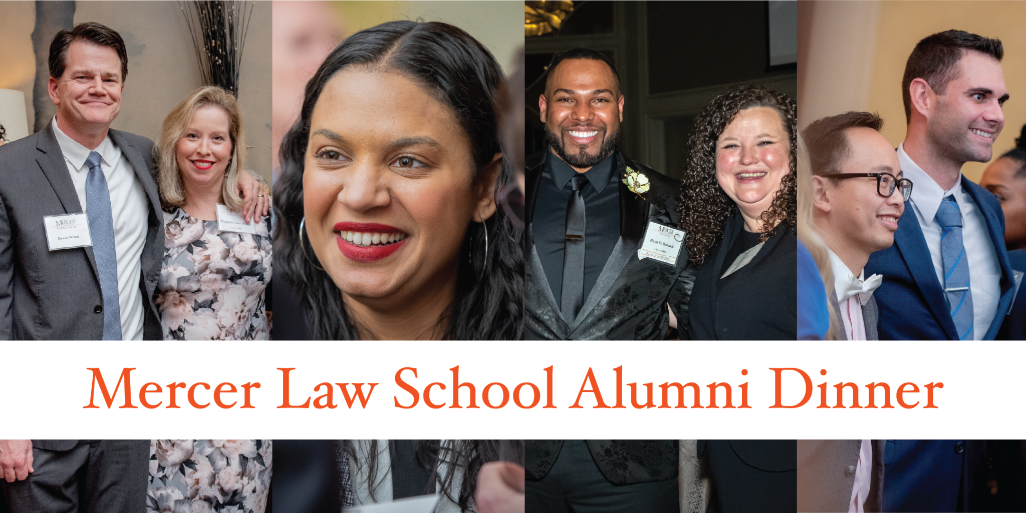 Mercer Law School Alumni Dinner, photos of alumni smiling