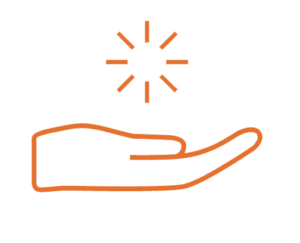 Orange hand clip art