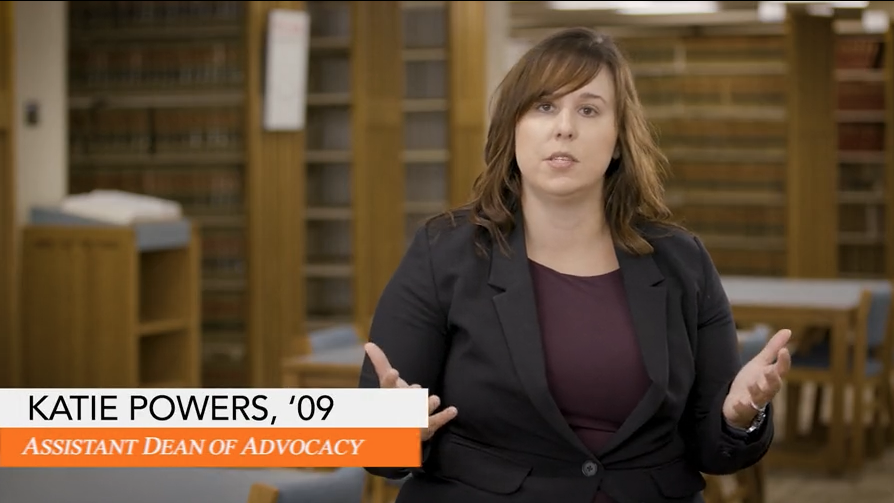 Screenshot of Katie Powers' video for Mercer Advocacy