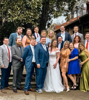 Group of Mercer Alumni at a wedding reception