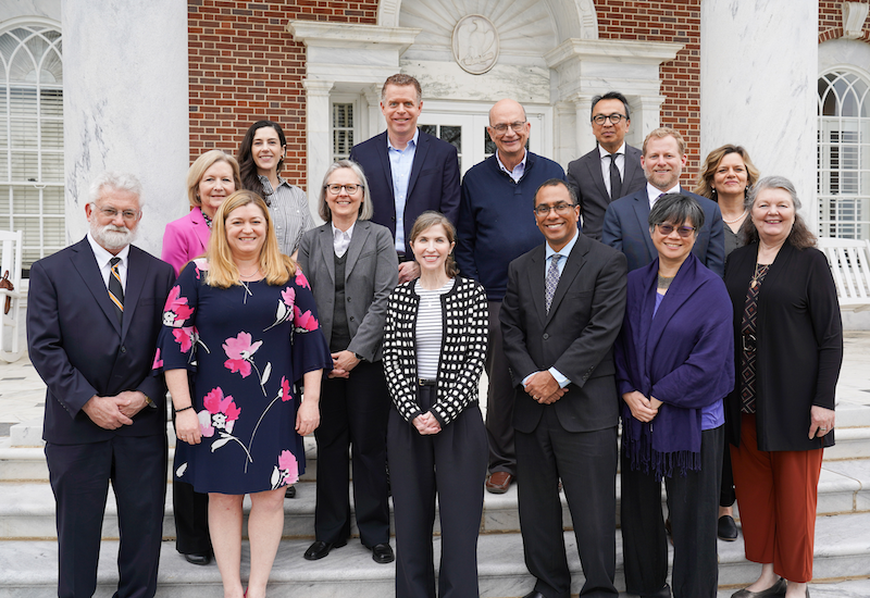 Group photo of CLEP Symposium speakers on the steps of Mercer Law School